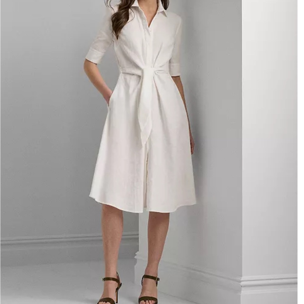 Ralph Lauren Tie front linen dress